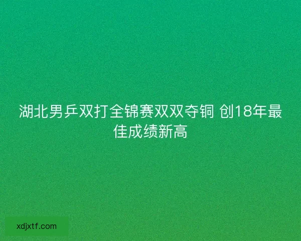 湖北男乒双打全锦赛双双夺铜 创18年最佳成绩新高