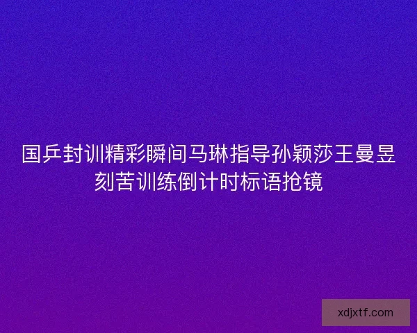 国乒封训精彩瞬间马琳指导孙颖莎王曼昱刻苦训练倒计时标语抢镜